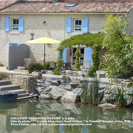 Marais Poitevin Bord Riviere Peche ,Barque, Velos, Wifi, Linge, Cheminee, Cuisine, Terrain De Boules La Taillee 외부 사진