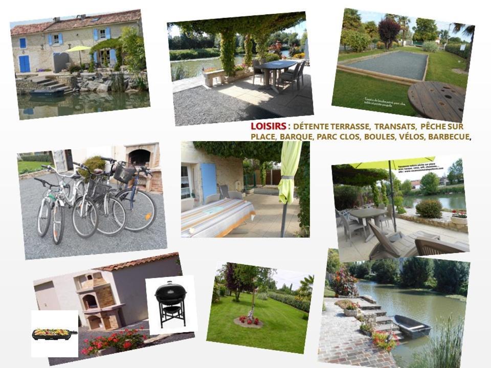 Marais Poitevin Bord Riviere Peche ,Barque, Velos, Wifi, Linge, Cheminee, Cuisine, Terrain De Boules La Taillee 외부 사진